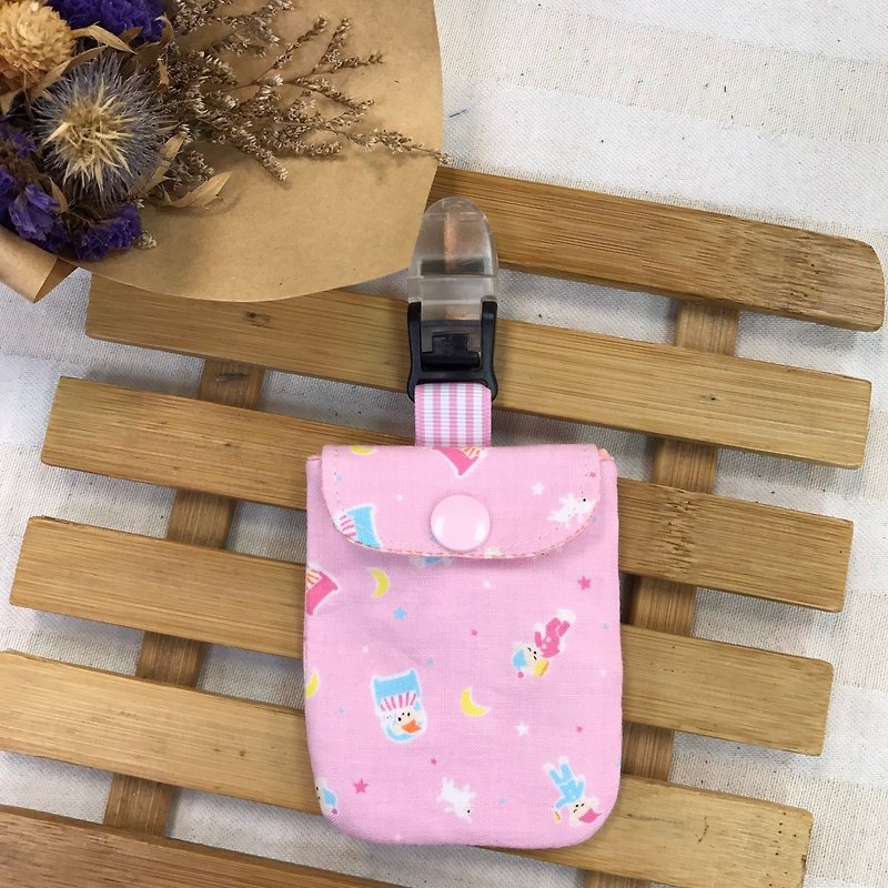 Safe bag pocket peace - small pink - ผ้ากันเปื้อน - ผ้าฝ้าย/ผ้าลินิน สึชมพู