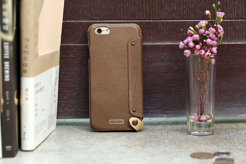 iPhone 7/8PLUS  5.5inch Mystery Series Leather Case - Brown - Phone Cases - Genuine Leather Brown