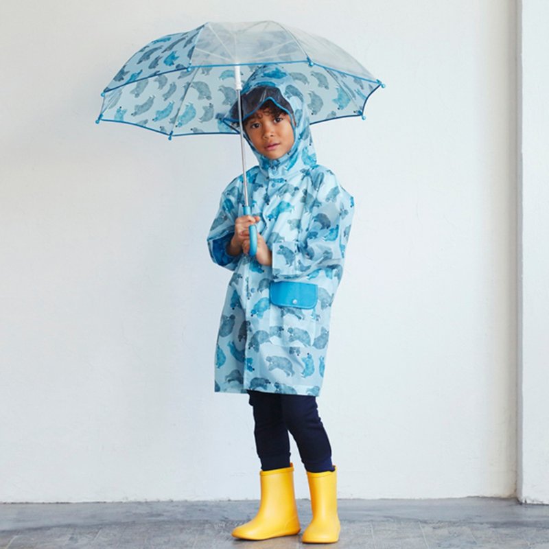 D BY DADWAY 兒童連身雨衣 / 北極熊 - 兒童雨衣/雨傘 - 聚酯纖維 