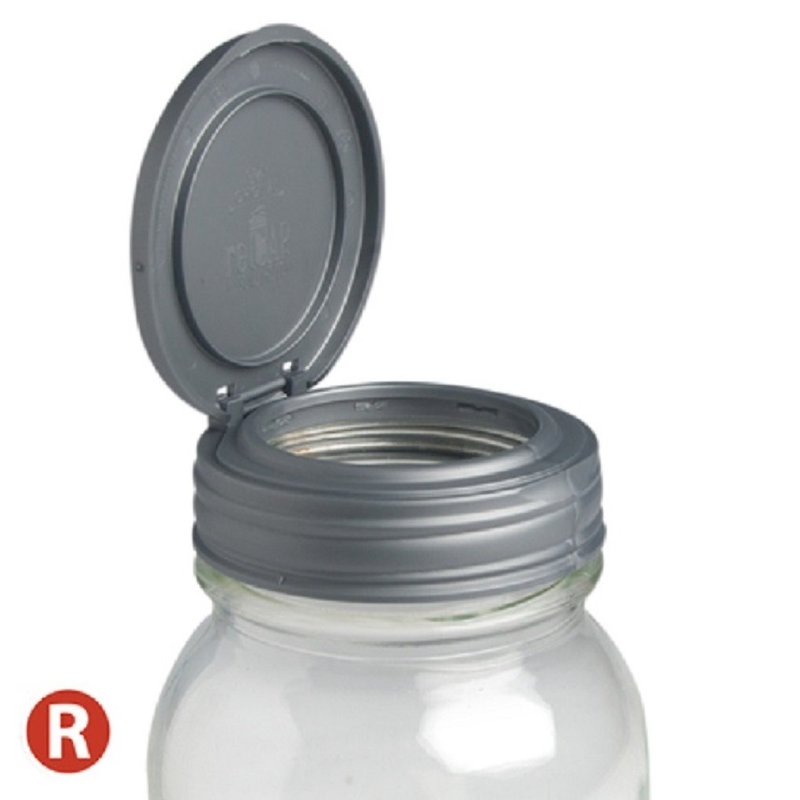 reCAP Flip-窄口銀色飲料杯蓋 - 收納箱/收納用品 - 塑膠 