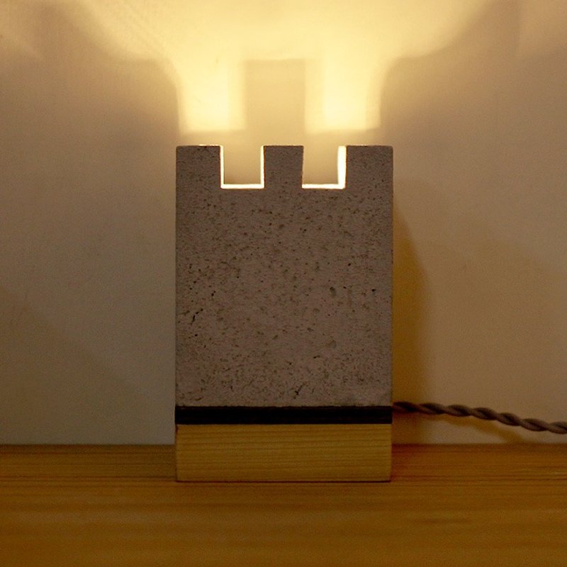 Square castle mood light - โคมไฟ - ปูน 