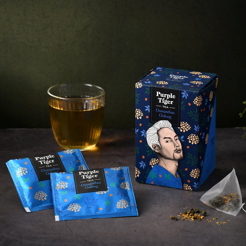 クラシックハーブティー - 金木犀烏龍茶 (10個/箱) - お茶 - 紙 ブルー