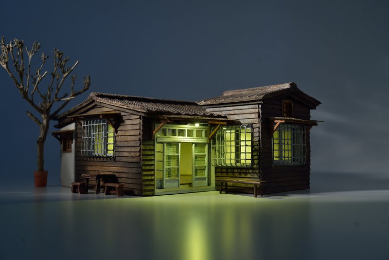 Cement old house creation-Japanese-style dormitory (customized) - ของวางตกแต่ง - ปูน 