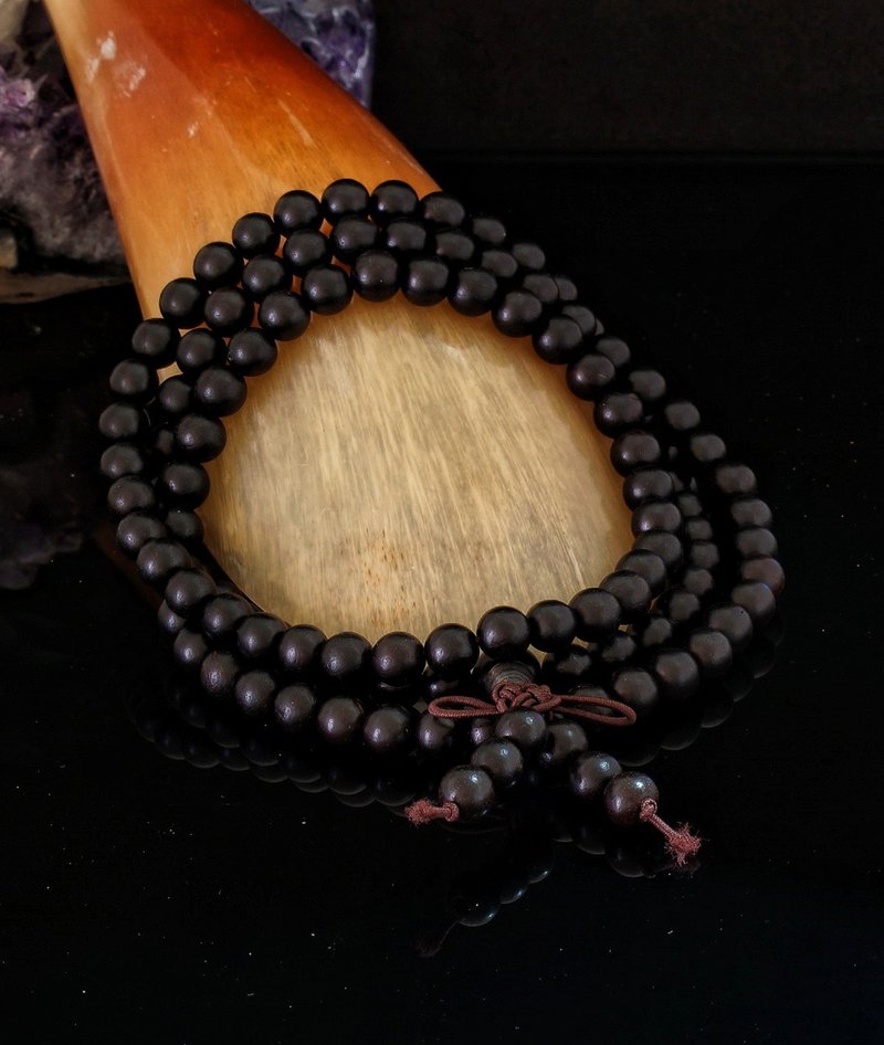 Wood Beads 23 6mm 108 pcs 3 wraps bracelet - สร้อยข้อมือ - ไม้ 