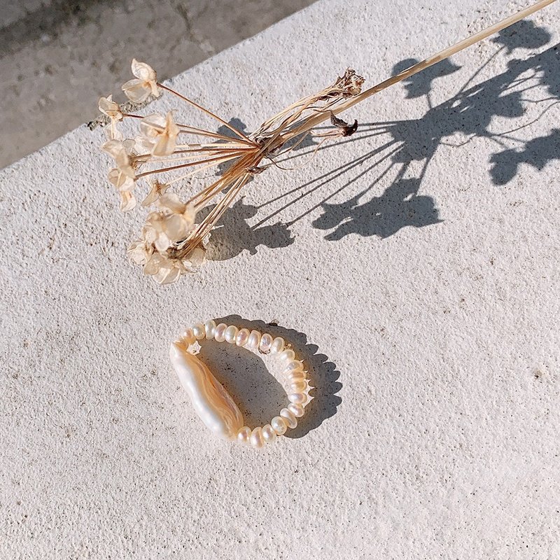 Baroque Freshwater Pearls Ring - General Rings - Pearl White