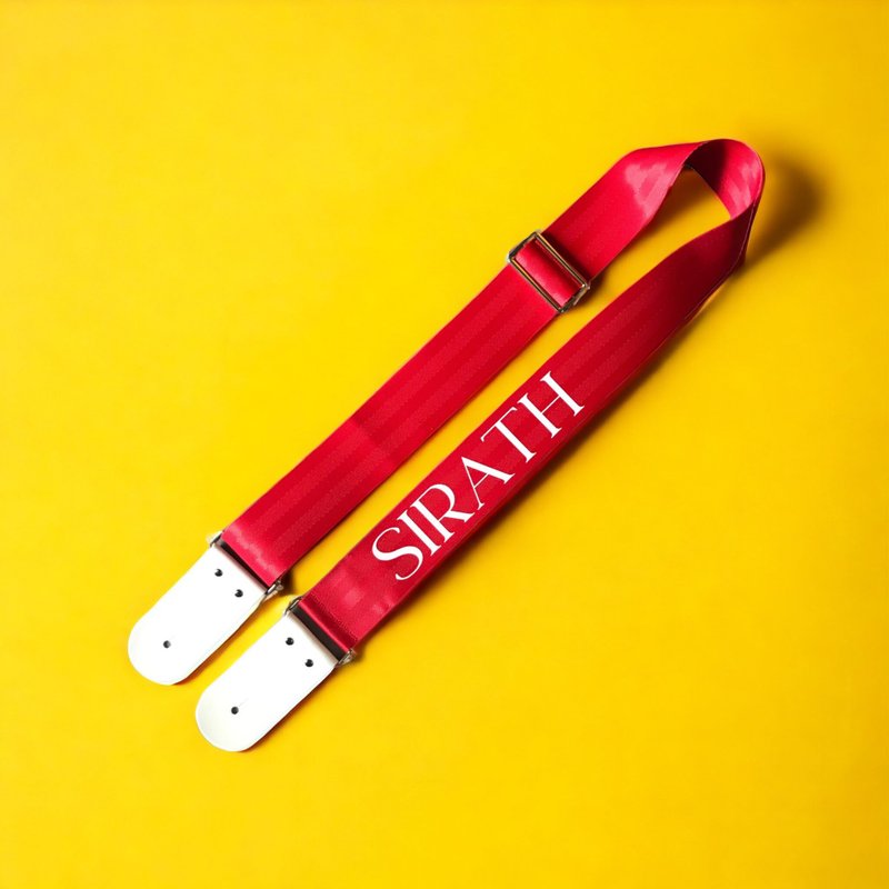 Personalized Custom Red Guitar Strap - Guitar Accessories - Nylon Red