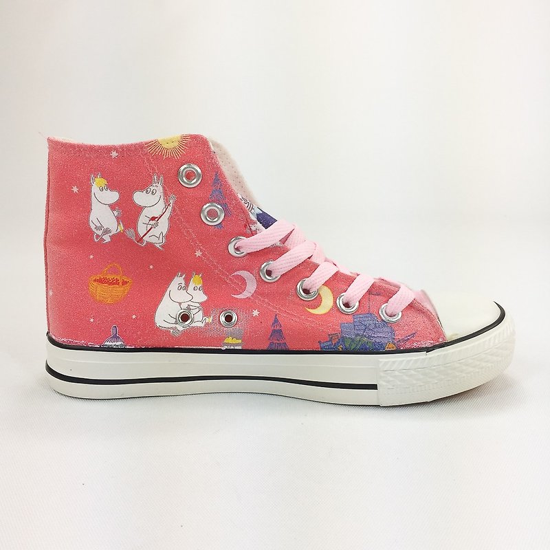 Authorized by Moomin-Canvas Shoes (Pink Shoes, Pink Belts/Women's Shoes Limited)-AE04 - Women's Casual Shoes - Cotton & Hemp Pink