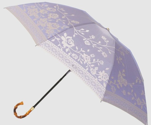 晴雨兼用 折りたたみ傘】 kirie -バラ- ロイヤルパープル