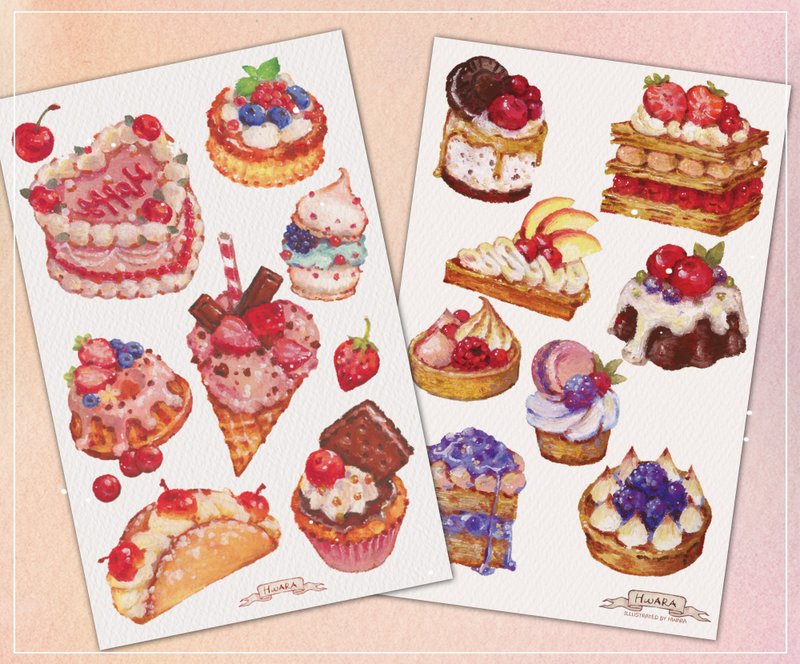 Dessert - 貼紙 - 紙 