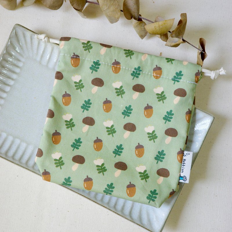 Autumn Acorn - Drawstring Bag | - Drawstring Bags - Cotton & Hemp 