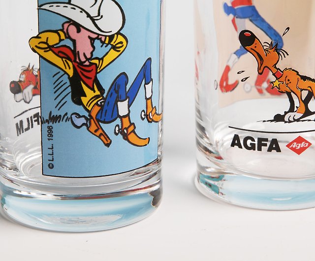 Sang Hui Company 1996s AGFA X Belgium Lucky Lucky Juice Cup Water Cup Glass  - สตูดิโอ Somewhere Somehow แก้ว - Pinkoi