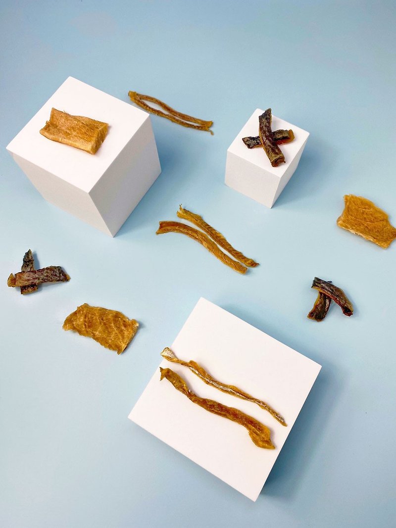 Hand-made Prototype Meat Snacks by Pet Food Research Room Taiwan Fresh Dried Seafood Set-Mini Bag - อาหารแห้งและอาหารกระป๋อง - อาหารสด สีน้ำเงิน