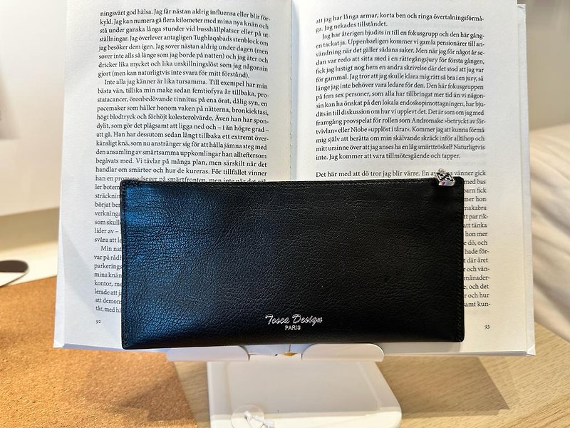Tosca | Vintage Zipper Wallet Black -ブラックシープスキン Zipper Wallet シルバー - 財布 - 革 ブラック