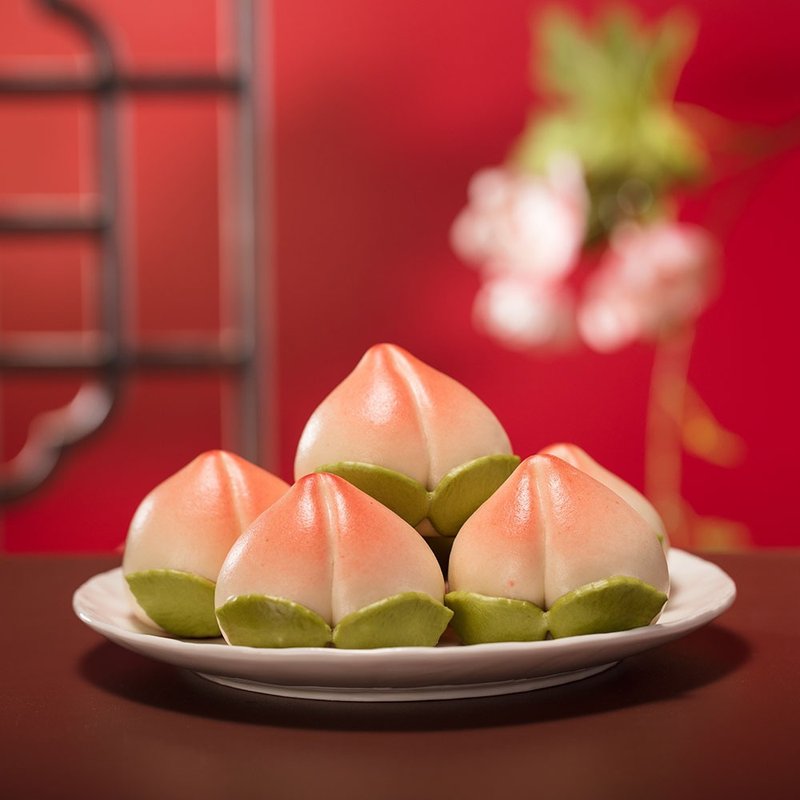 Meiji Mantou Superb Longevity Peach (without filling) 6 pieces in a box - Other - Other Materials 
