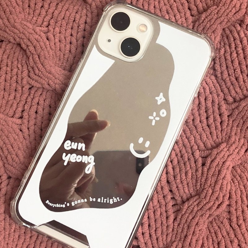 Mirror Phone Case with Initial Custom - 手機殼/手機套 - 塑膠 白色