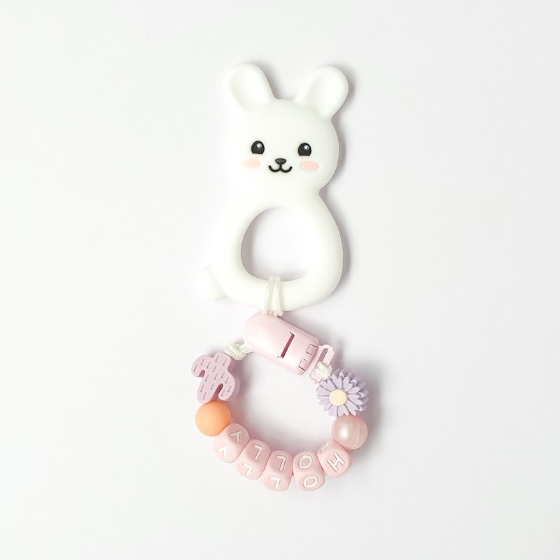 客製化 9顆 Holly 仙人掌 雛菊 小兔兔固齒器 - 寶寶/兒童玩具/玩偶 - 其他材質 粉紅色