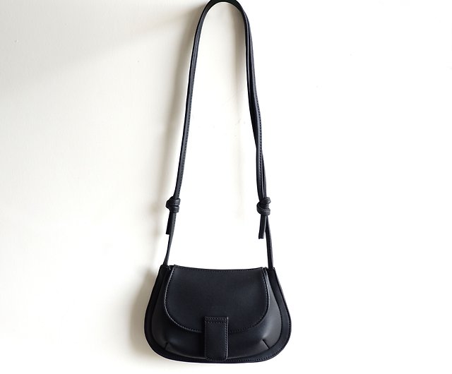 Leather Horseshoe Crossbody Bag