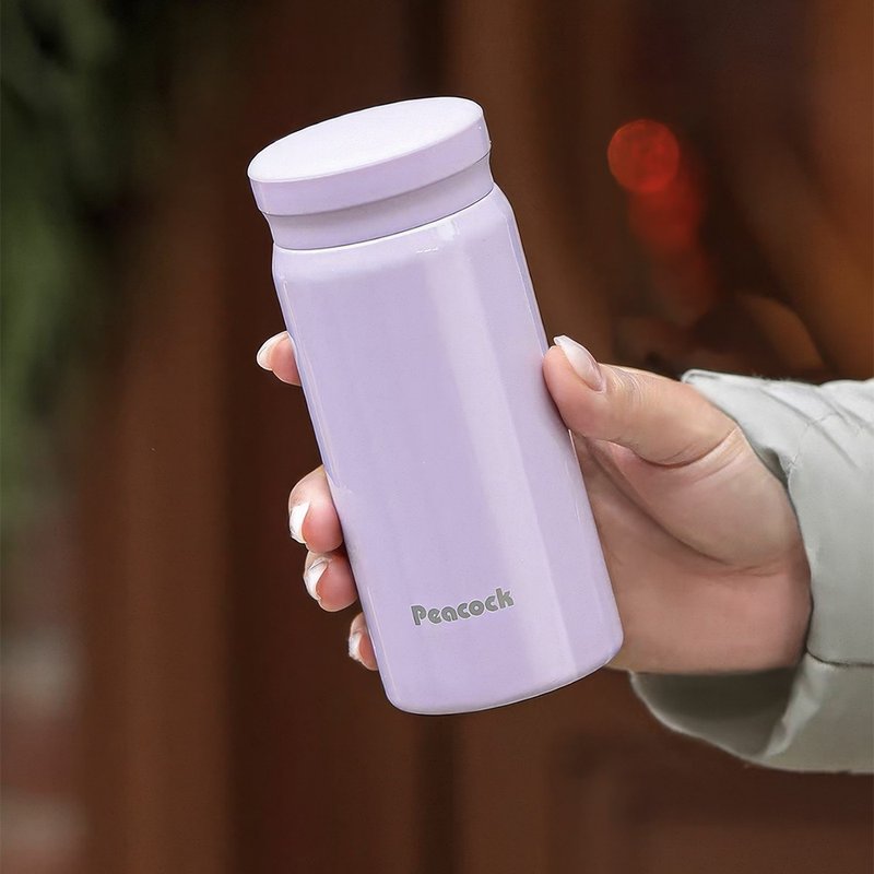 【孔雀Peacock】200ML超輕量不鏽鋼保冷保溫杯 小資族隨身-芋泥紫 - 保溫瓶/保溫杯 - 不鏽鋼 紫色