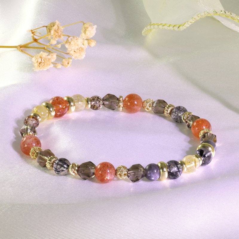 The truest self | Helps with financial luck, balances body and mind, enhances insight, and avoids evil spirits crystal bracelet - สร้อยข้อมือ - คริสตัล สีนำ้ตาล