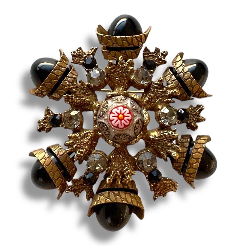 Vintage very big Juliana Brooch D&E DeLizza & Elster Moroccan Matrix XL Pin rare - 胸針 - 其他材質 多色