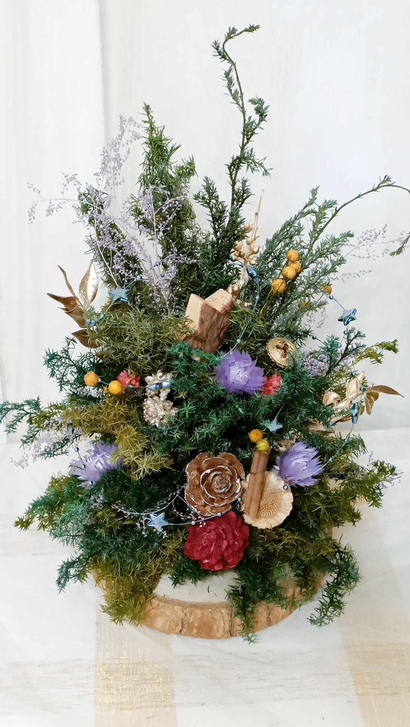 永生松柏聖誕桌花 永生乾燥花教師節感恩聖誕節樹七夕情人節花束 - 乾燥花/永生花 - 植物．花 