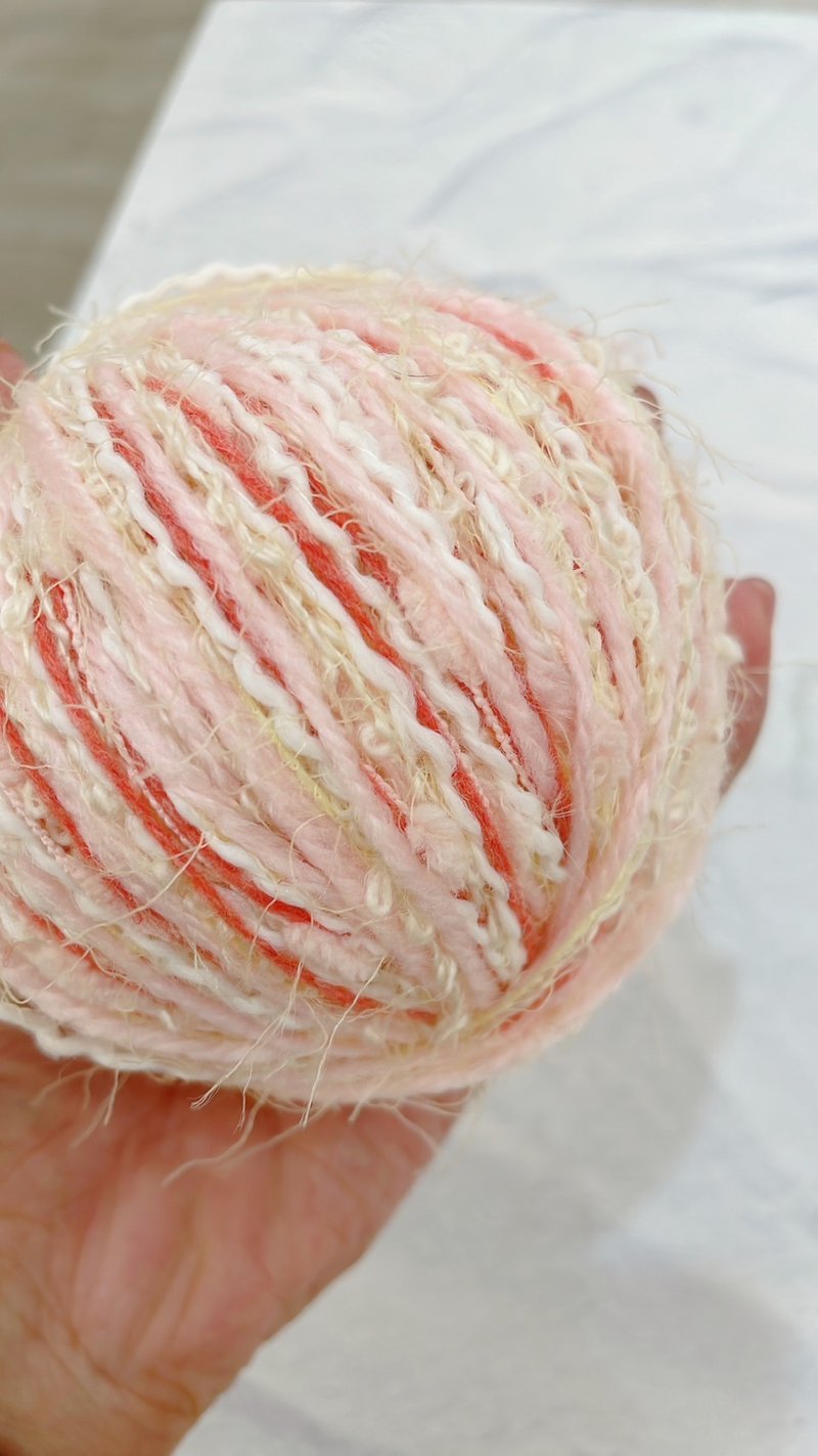 Zhi06-Grapefruit 100g [Self-mixed thread/Hand-dyed mixed thread/Special thread/Cotton thread/DIY/Knitting - Knitting, Embroidery, Felted Wool & Sewing - Cotton & Hemp 