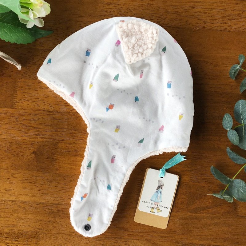 [In Stock/Pre-Order] Color Hut Cat Ear Flying Hat/Warm Hat/Ear Cap - Baby Hats & Headbands - Cotton & Hemp White