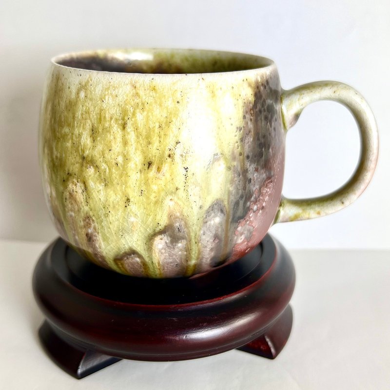 Colorful Wood Fired 6 Days Series Coffee Cup Green 28 This style is not available for selection - Mugs - Pottery 