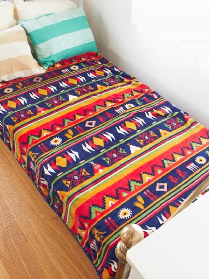【預購中】✱經典民族圖騰毛毯L號✱(6色) - 被/毛毯 - 其他材質 多色