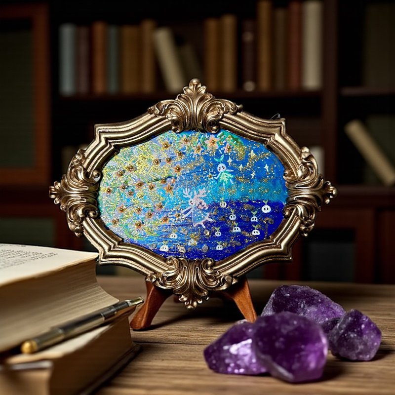星果之樹_河畔摘星/18.3x23.5cm/壓克力水晶畫/2025繪製 - 擺飾/家飾品 - 壓克力 