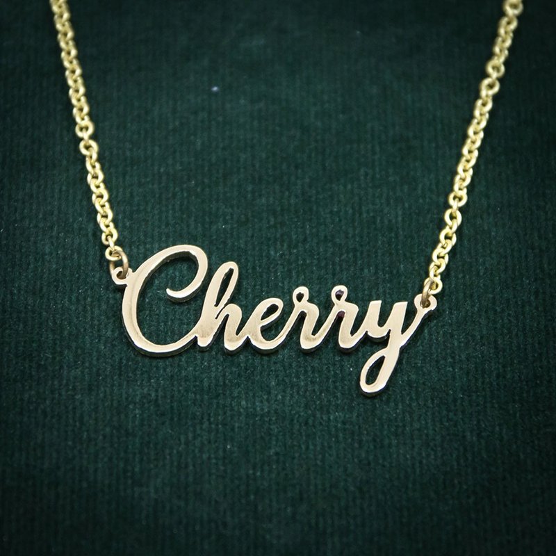Made to order - Customize name necklace hand writhing style - 項鍊 - 銅/黃銅 銀色