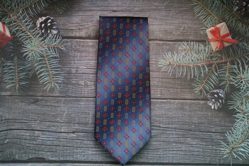 复古花色真丝领带/色织宫廷老花绅士领带 - 領呔/呔夾 - 絲．絹 多色