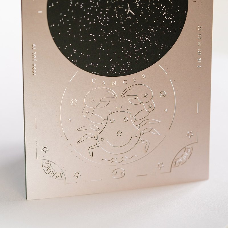 巨蟹座-星座系列客製卡片 - 卡片/明信片 - 紙 粉紅色