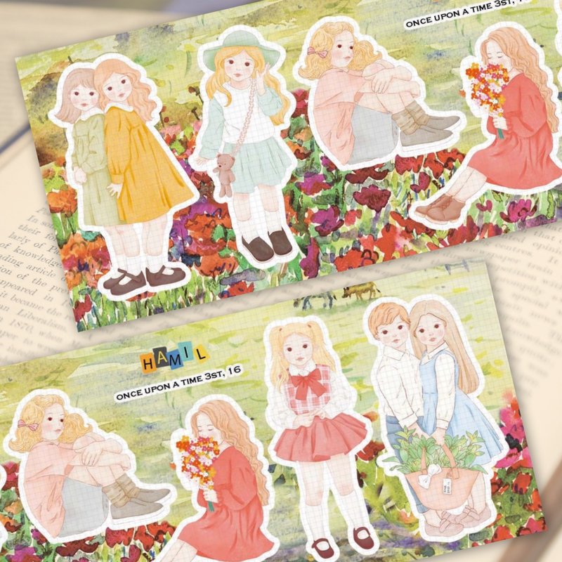 once upon a time 3 ver16 (hamil) Vintage Girl Lady Character Sticker - 貼紙 - 紙 多色