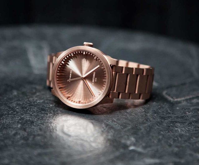 LEFF amsterdam tube Nordic industrial gear design watch 38mm Rose