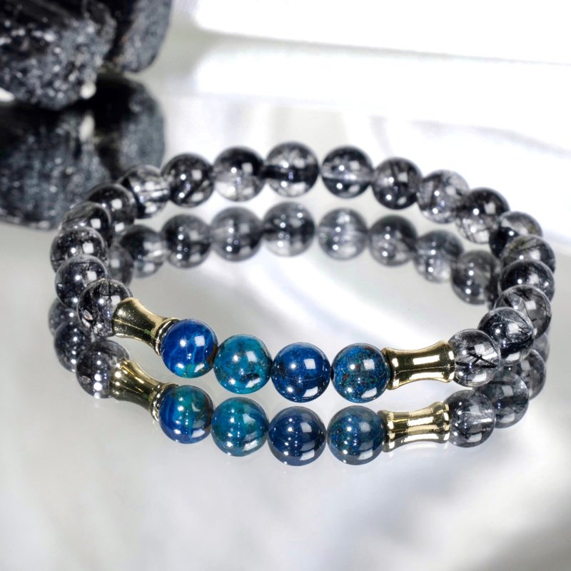 [Youlan Zhouguang] Phoenix Stone black hair crystal design crystal bracelet to bring good luck and ward off evil spirits exchange gifts - สร้อยข้อมือ - คริสตัล สีดำ