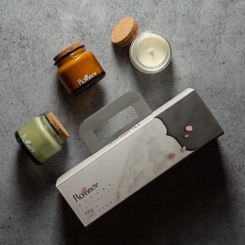 【Rofancy】100g three scented candle confession gift box - เทียน/เชิงเทียน - น้ำมันหอม 