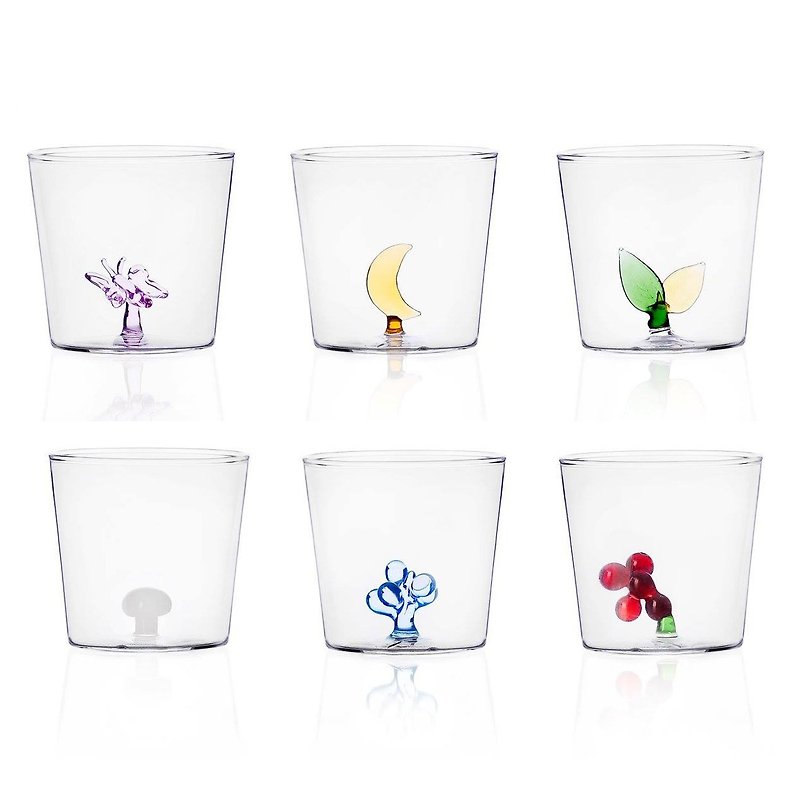 [Milan hand blown glass] GREENWOOD water cup - Teapots & Teacups - Glass Transparent
