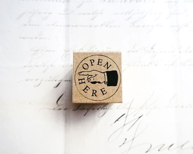 OPEN HERE Classique seal - Stamps & Stamp Pads - Wood Black