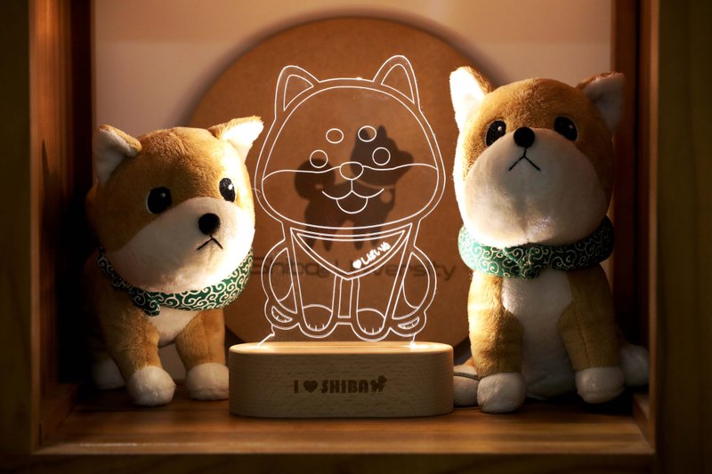 柴犬大學 - 會呼吸的燈 領巾柴  小夜燈 檯燈 客製化 - 燈具/燈飾 - 其他材質 