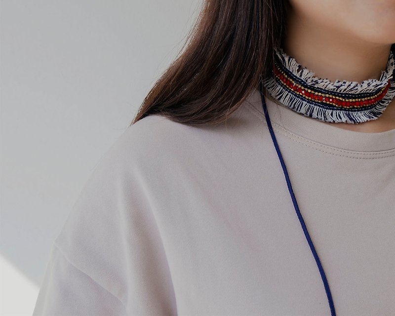 Multi Purpose Choker - Necklaces - Thread Blue