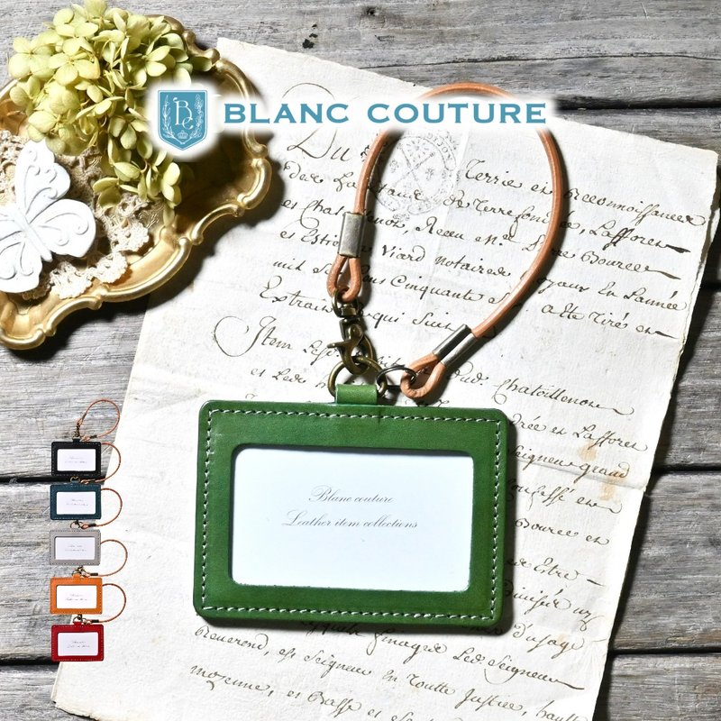 ID 卡套 橫式 掛繩 皮革 - 證件套/卡套 - 真皮 黑色