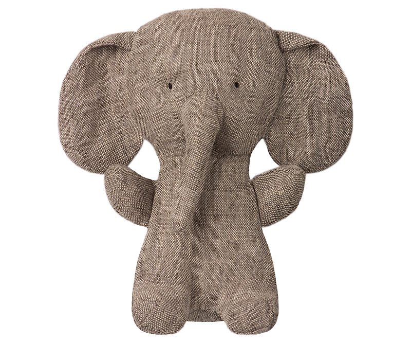 NOAH'S FRIENDS, ELEPHANT MINI - Stuffed Dolls & Figurines - Cotton & Hemp Gray