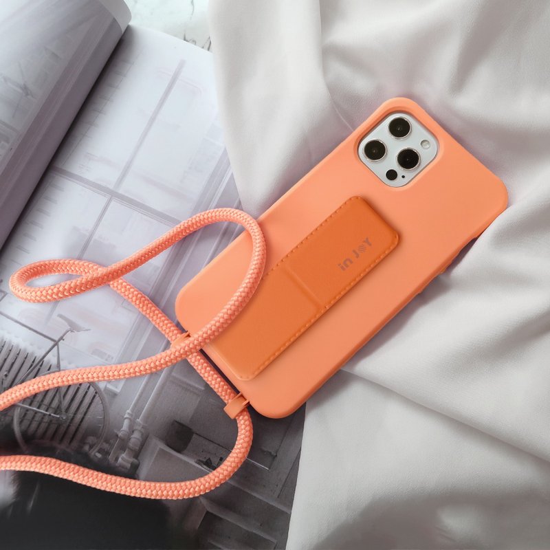 Urban Basic TPU Crossbody Phone Case , Adjustable Resizable Rope For iPhone case - เคส/ซองมือถือ - พลาสติก สีส้ม