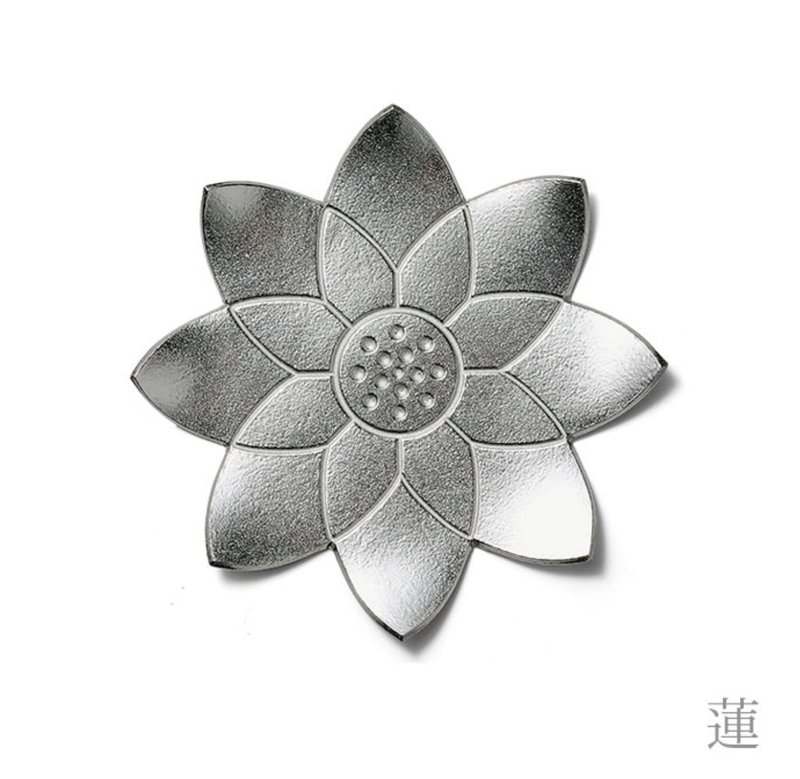 蓮花花托 - 杯墊 - 貴金屬 銀色