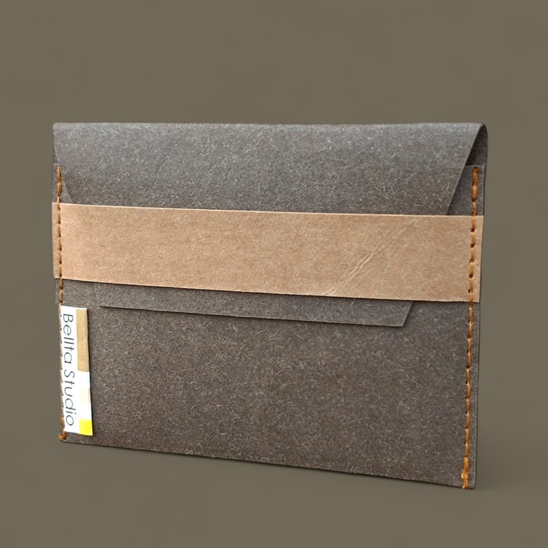 Kraft Paper Wallet Card Cases, Minimal Thin Design, 4.5 x 3.5 inch, Handmade - กระเป๋าสตางค์ - กระดาษ สีนำ้ตาล