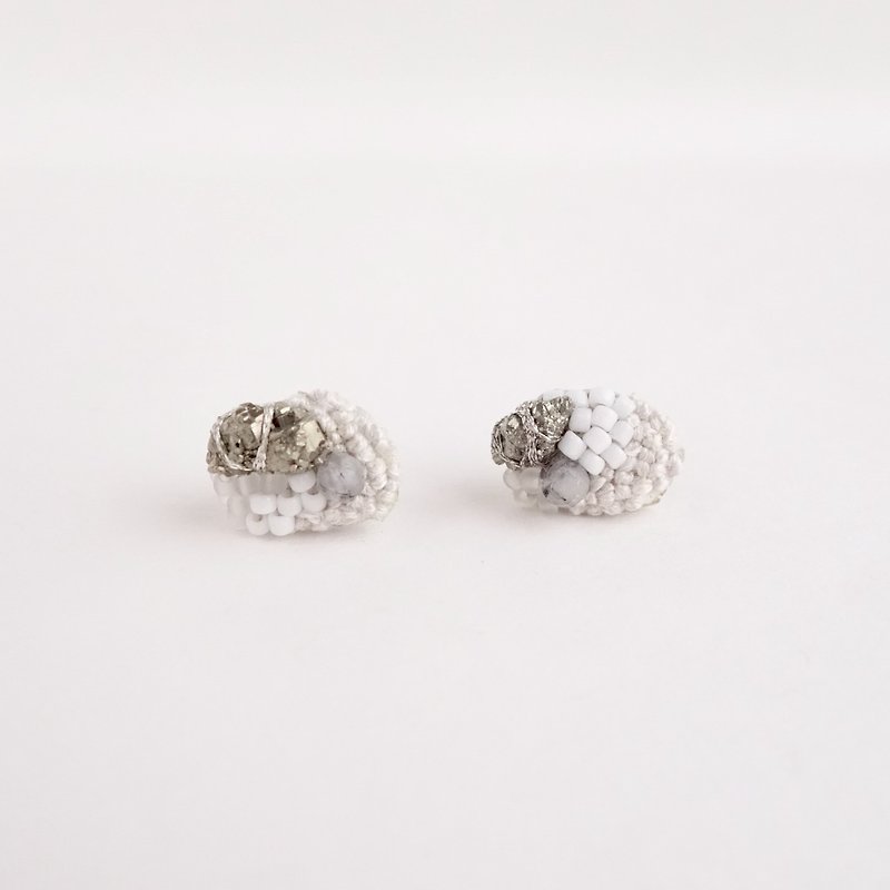 condensation 92 - Earrings & Clip-ons - Glass White