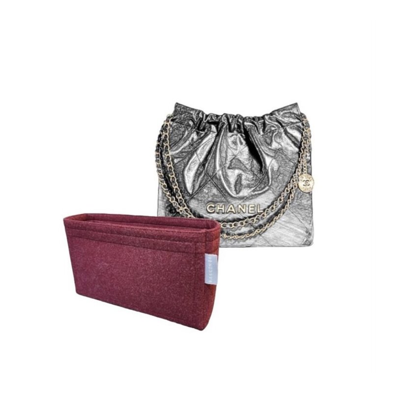 【香港製造|韓國絨布】手製內袋 | 收納袋 Chanel 22 Medium 39cm - 化妝包/收納袋 - 其他材質 多色