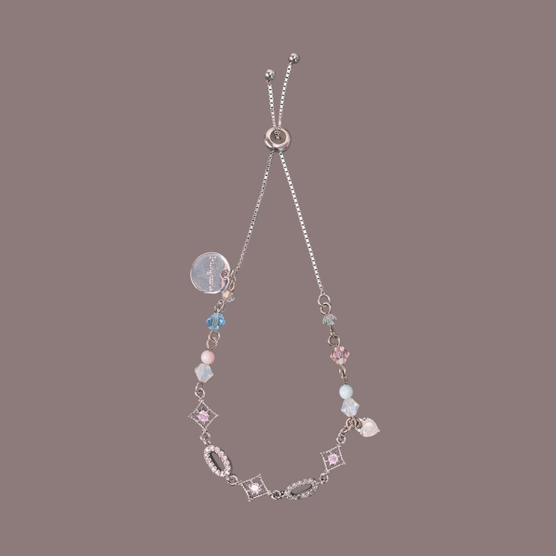 長夜星辰925純銀伸縮手鏈 - 手鍊/手環 - 黏土 銀色