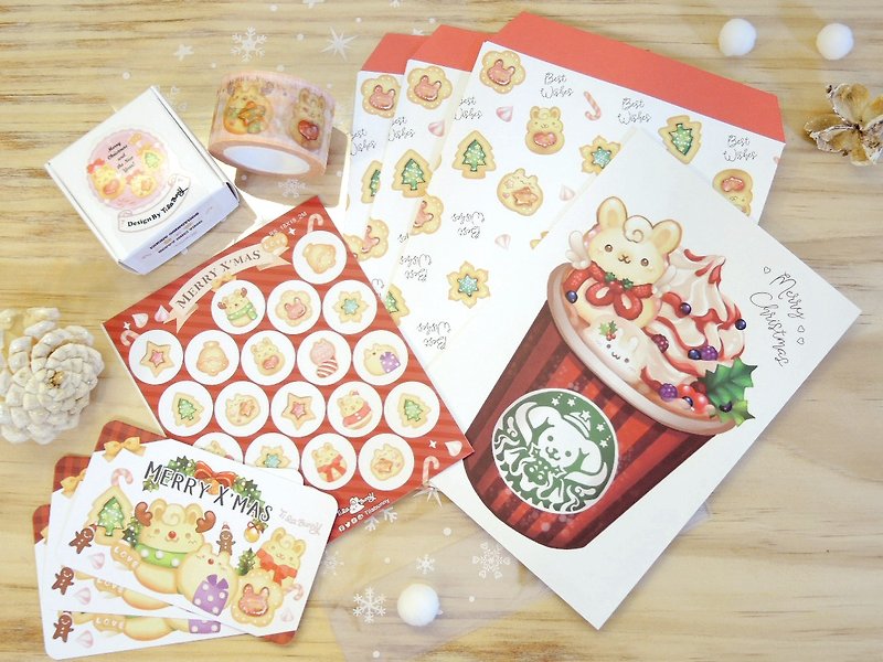 Christmas Bunny New Exclusive Package - Total 2 - มาสกิ้งเทป - กระดาษ สีแดง